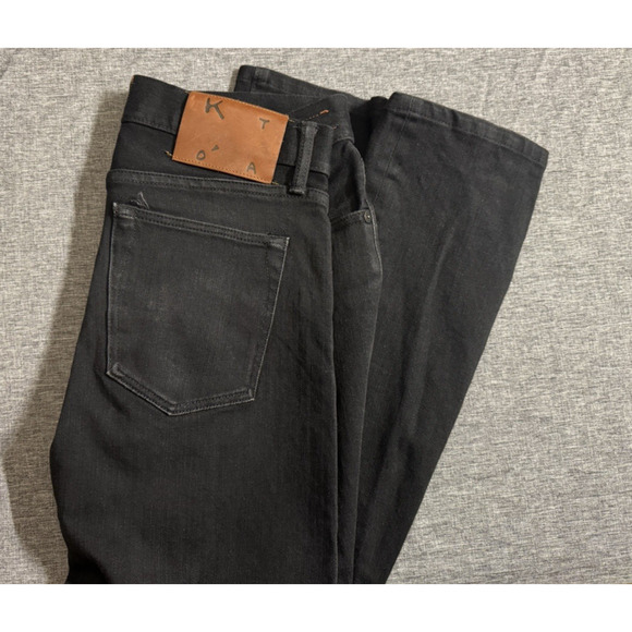 Kato By Hiroshi Kato The Pen Slim 4 Way Jeans 30x28 Black Raw Selvedge Denim - Picture 4 of 9